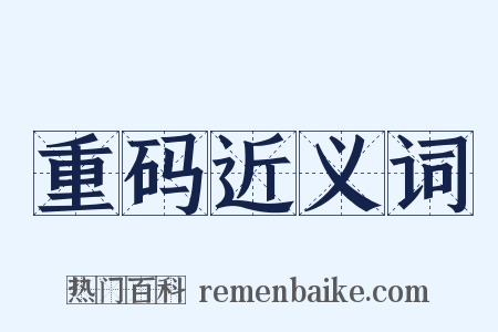 重码近义词是什么意思的图片